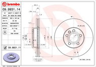 BREMBO brake disc 09.9931.11, set of 2 - Brake Disc