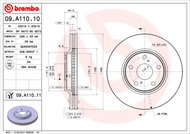 BREMBO brake disc 09. A110.11, set of 2 - Brake Disc