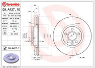 BREMBO brake disc 09. A427.11, set of 2 - Brake Disc