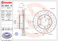 BREMBO brake disc 09. A634.1X, set of 2 - Brake Disc