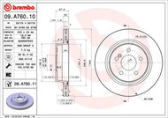 BREMBO brake disc 09. A760.11, set of 2 - Brake Disc