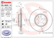 BREMBO brake disc 09. A820.11, set of 2 - Brake Disc