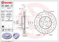BREMBO brzdový kotouč 09.A864.1X, sada 2 ks - Brzdový kotouč