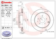 BREMBO brake disc 09. B541.11, set of 2 - Brake Disc