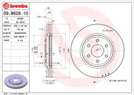 BREMBO brake disc 09. B628.10, set of 2 - Brake Disc
