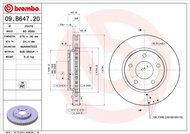 BREMBO brake disc 09. B647.21, set of 2 - Brake Disc