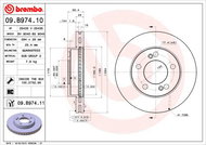 BREMBO brake disc 09. B974.11, set of 2 - Brake Disc