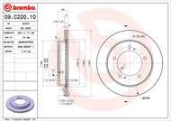 BREMBO brake disc 09. C220.10, set of 2 - Brake Disc