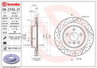 BREMBO brake disc 09. C743.21, set of 2 - Brake Disc