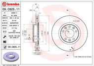 BREMBO brake disc 09. C825.11, set of 2 - Brake Disc