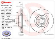 BREMBO brake disc 09. C895.11, set of 2 - Brake Disc