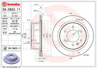 BREMBO brake disc 09. D853.11, set of 2 - Brake Disc
