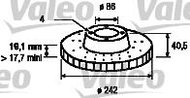 VALEO brake disc 186441, set of 2 - Brake Disc