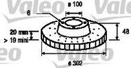 VALEO brake disc 186637, set of 2 - Brake Disc
