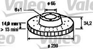 VALEO brake disc 186788, set of 2 - Brake Disc