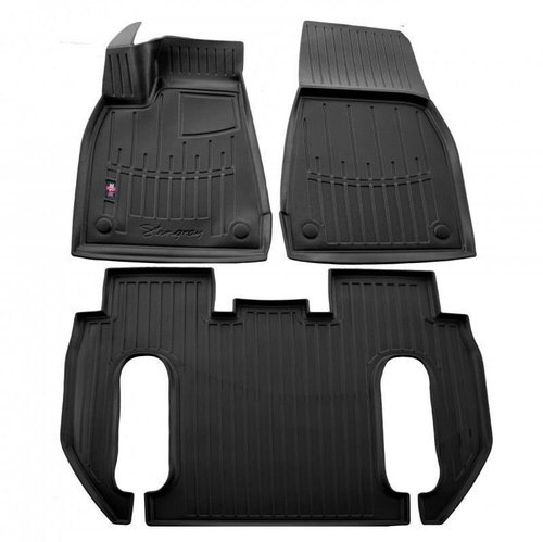 STINGRAY 3D rubber carpets (TPE), Tesla Model X (6 seats) - Car Mats - Main image