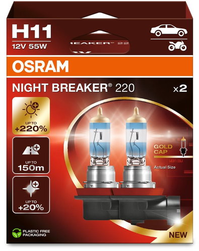OSRAM H11 Night Breaker 220, +220%, Duo Box - Autóizzó - Fő fotó