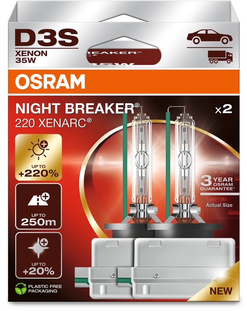 Osram Xenarc D3S Night Breaker +220% Duo Box