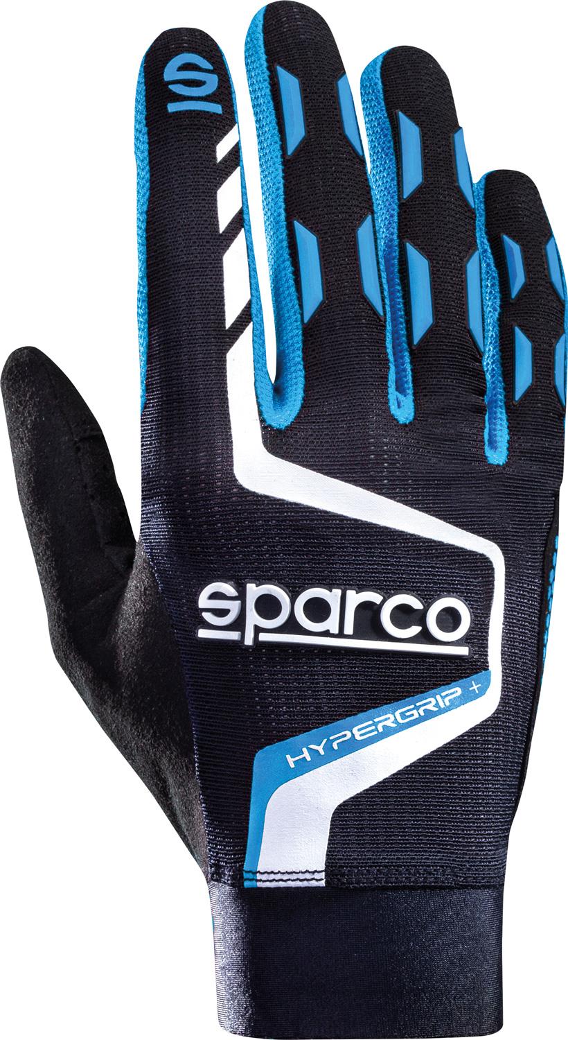 Sparco Hypergrip+ Sim Racing Gaming kesztyű, fekete-kék, méret 9