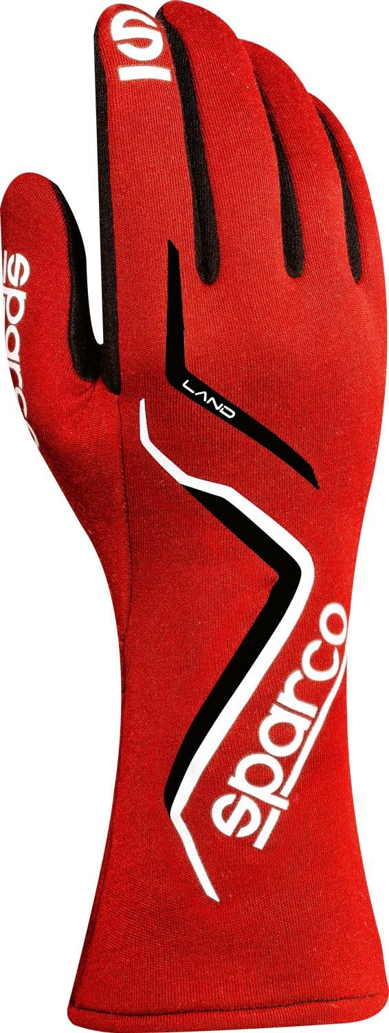 Sparco Land Racing kesztyű, FIA homologizáció, piros, 8-as méret