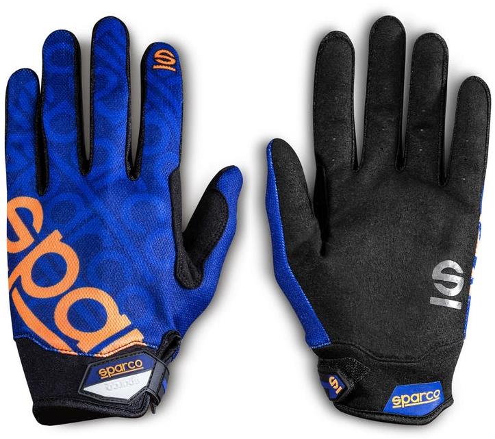 Sparco Meca-3 mechanikus kesztyű, kék-narancs, 12-es méret