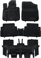REZAW-PLAST Rubber car mats, Hyundai Santa Fe IV, 2020- , 7 seats, Facelift - Car Mats