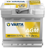 Varta A9 Car Battery - 50Ah, 540A, 12V, 550 901 054 (AGM)- UAMK In-Car Installation - Car Battery