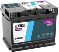 Exide Micro-hybrid AGM 12V/62Ah EK620 Car Battery - UAMK in-car installation - Car Battery