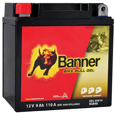Banner Bike Bull GEL 50914 / BGB9B, 12 V - 9 Ah (YB9-B) - Motorcycle batteries - Main image