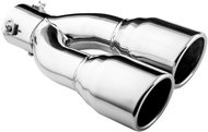 ASSO Exhaust tip stainless steel double round, outer diameter 2 × 80 mm, length 308 mm - Exhaust Tail Pipe
