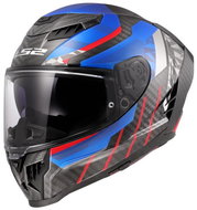 LS2 FF807 DRAGON CARBON-6K TRAX racing helma modrá/červená vel. XXL - Motorbike Helmet