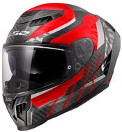 LS2 FF807 DRAGON CARBON-6K TRAX racing helma červená vel. XL - Motorbike Helmet
