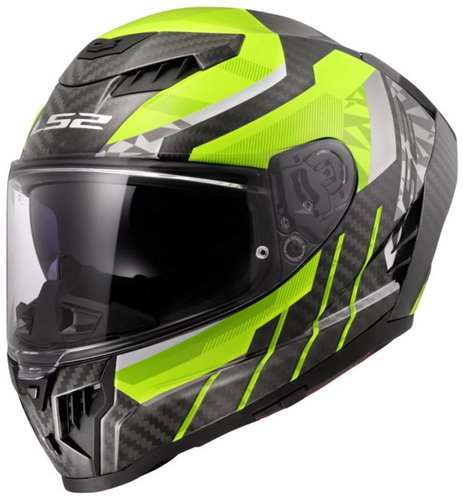 LS2 FF807 DRAGON CARBON-6K TRAX racing helmet H-V-yellow sized. L - Motorbike Helmet - Main image