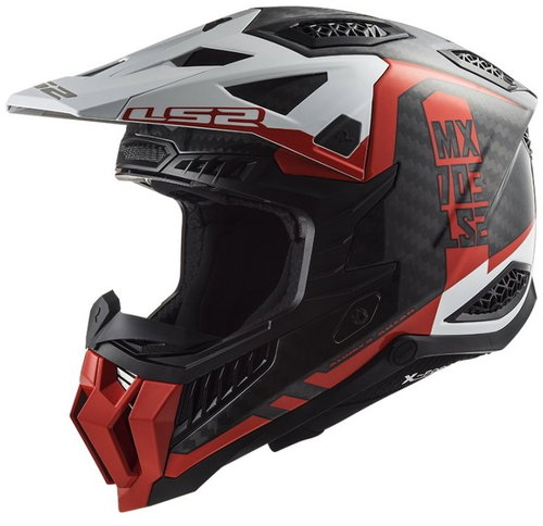 LS2 MX703 X-FORCE-06 CARBON-6K VICTORY off-road helmet red size. XL - Motorbike Helmet - Main image