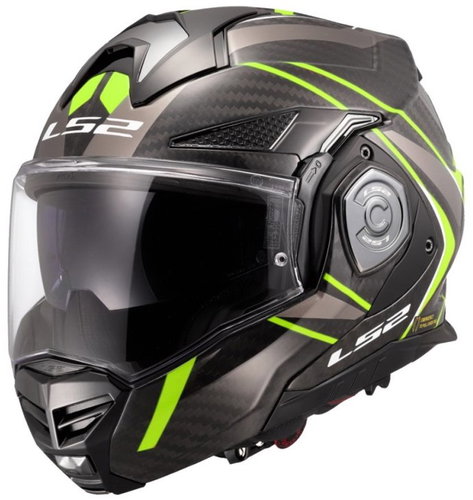 LS2 FF901 ADVANT-X CARBON FUTURE II flip-up helmet H-V-yellow size. XL - Motorbike Helmet - Main image