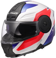 LS2 FF902 SCOPE II-06 DURIA flip-up helmet white/blue/red - Motorbike Helmet