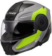 LS2 FF902 SCOPE II-06 DURIA flip-up helmet grey/H-V-yellow sized. S - Motorbike Helmet