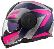 LS2 FF902 SCOPE II-06 OXYD flip-up helmet grey/blue/purple - Motorbike Helmet