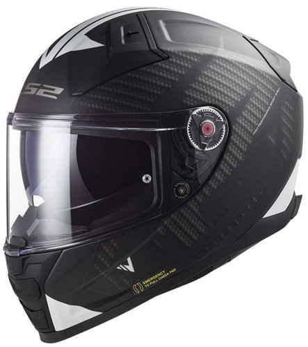 LS2 VECTOR II-06 SPLITTER helmet black/white sized. XL - Motorbike Helmet - Main image