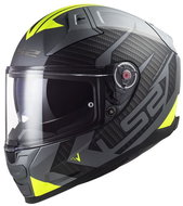LS2 VECTOR II-06 SPLITTER helmet matt grey - titanium / Hi-Vis yellow - Motorbike Helmet