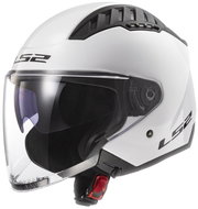 LS2 COPTER II-06 scooter jet helmet glossy white sized. M - Scooter Helmet