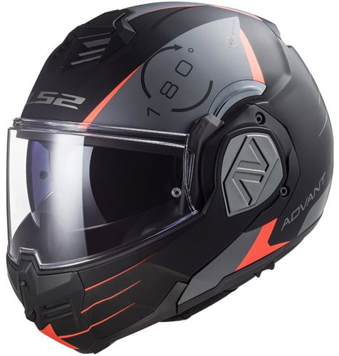 LS2 ADVANT CODEX flip-up helmet matt black / grey - titanium sized. XL - Motorbike Helmet - Main image
