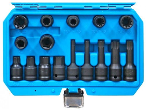 agnus MGS01628 Impact Wrenches for Brake Calipers 1/2" 16 pcs - Car Mechanic Tools - Main image