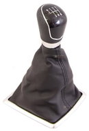 PROTEC Gear lever with cuff, Ford Fiesta MK7 2008 - 2013 6st black - Gear Stick