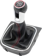 PROTEC Gear lever with cuff, VW Jetta 2005 - 2014 6st red stitching - Gear Stick