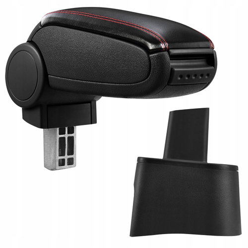 PROTEC Armrest, Seat Ibiza 6L, synthetic leather, black, red stitching 2002 - 2008 - Elbow Rest - Main image