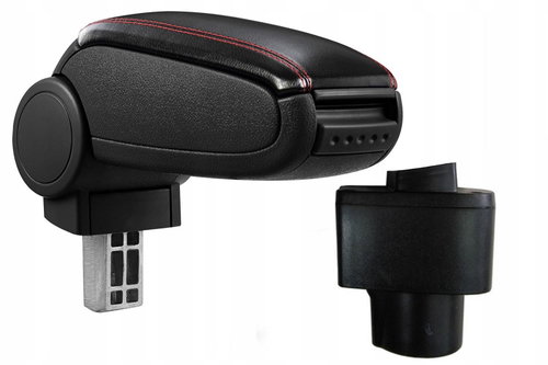 PROTEC Armrest, DACIA Duster, synthetic leather, black, red stitching 2010 - 2018 - Elbow Rest - Main image