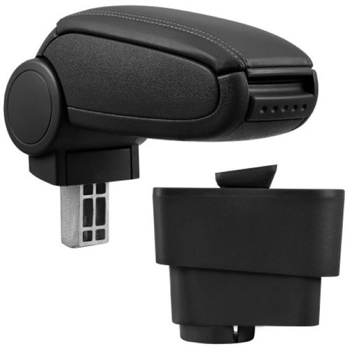 PROTEC Armrest, Fiat Punto Evo, synthetic leather, black 2005 - 2012 - Elbow Rest - Main image