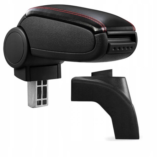 PROTEC Armrest, Ford Focus MK2, synthetic leather, black, red stitching 2004 - 2011 - Elbow Rest - Main image
