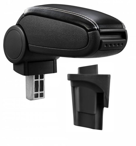 PROTEC Armrest, Seat Leon II 1P, synthetic leather, black, white stitching 2005 - 2012 - Elbow Rest - Main image